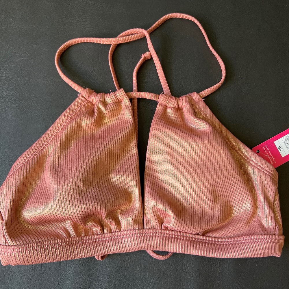Shimmer bathing suit top